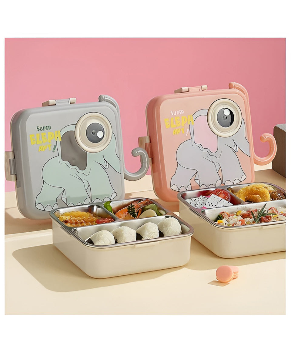 HOMIQUE Super Elephant Kids Lunchbox – Cute & Leakproof Bento Box