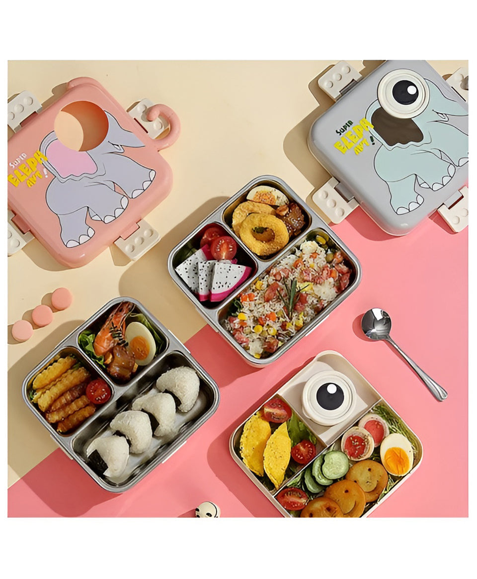 HOMIQUE Super Elephant Kids Lunchbox – Cute & Leakproof Bento Box