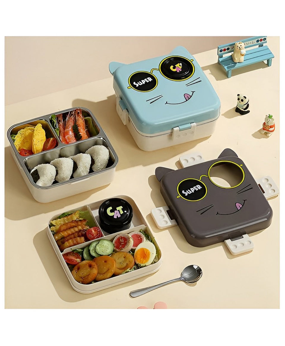 HOMIQUE Super Cat Kids Lunchbox – Cute & Leakproof Bento Box