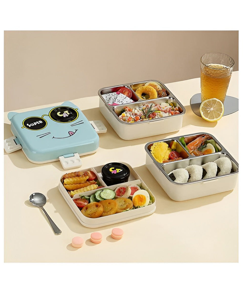 HOMIQUE Super Cat Kids Lunchbox – Cute & Leakproof Bento Box