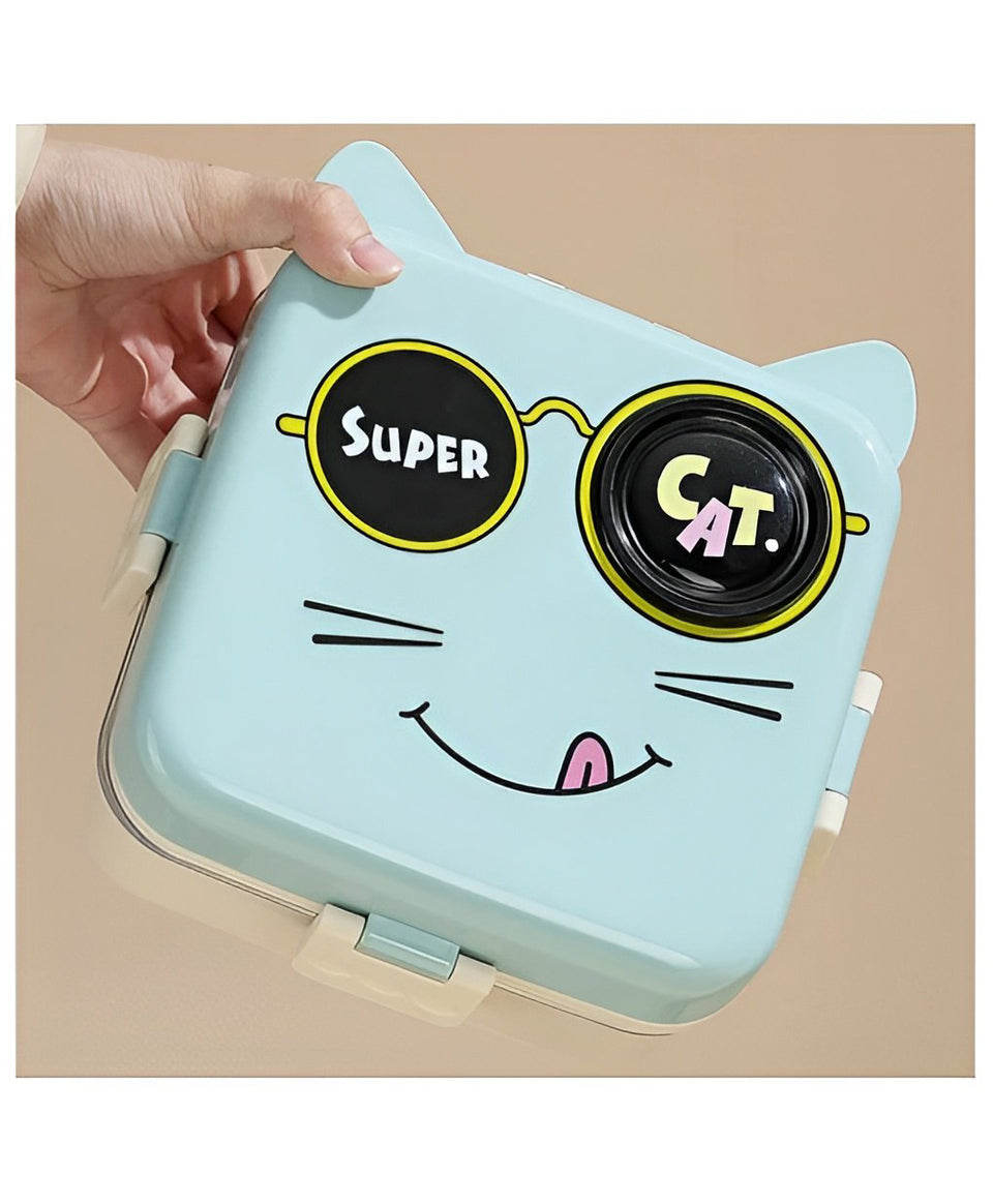 HOMIQUE Super Cat Kids Lunchbox – Cute & Leakproof Bento Box