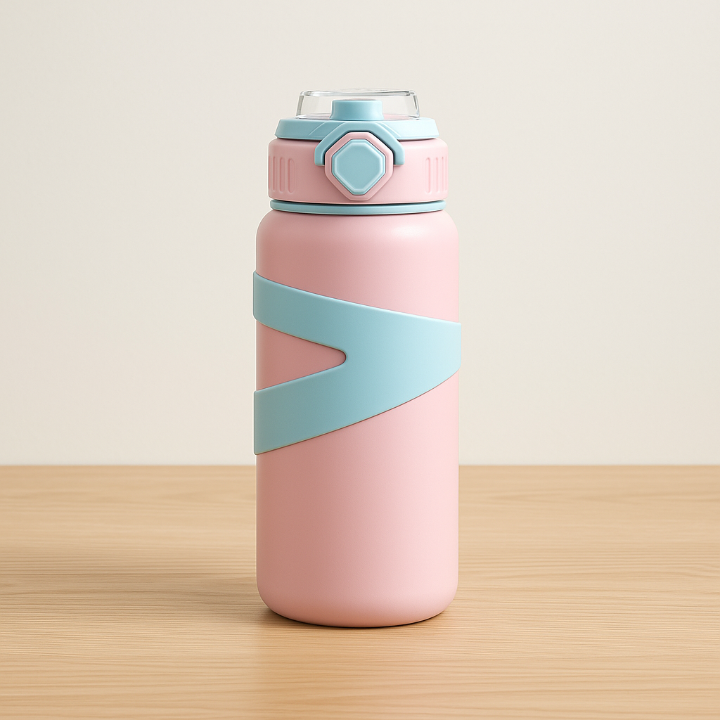 HOMIQUE 500ml Leakproof Double Wall Insulated Stainless Steel Water Bottle