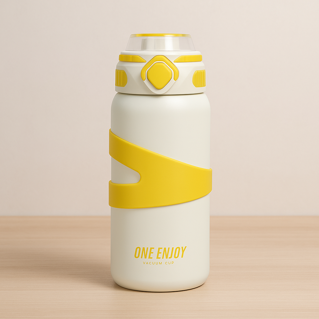 HOMIQUE 500ml Leakproof Double Wall Insulated Stainless Steel Water Bottle