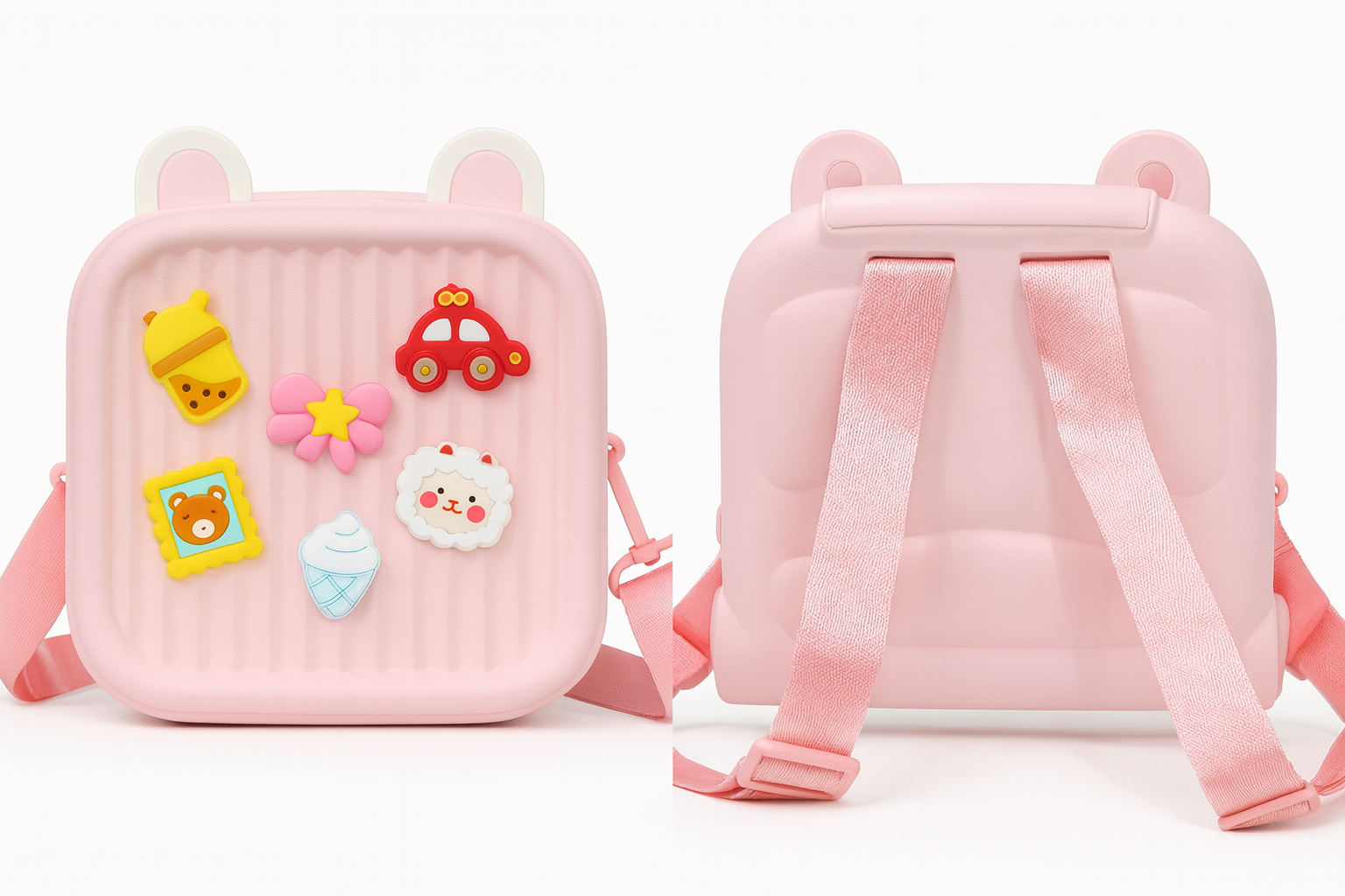 Niko Niko Kids Cartoon Crossbody Bag – Lightweight EVA Sling Bag with 3D Charms – Waterproof & Cute Mini Bag for Toddlers