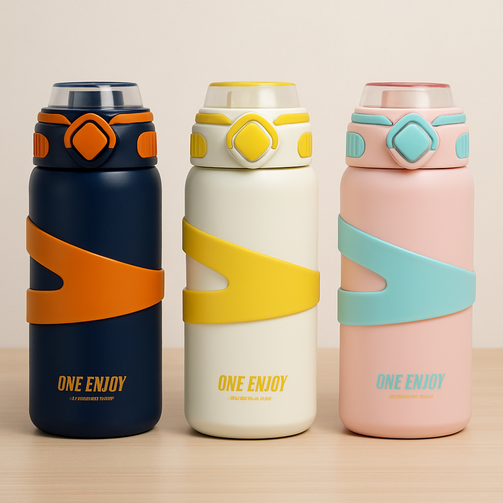 HOMIQUE 500ml Leakproof Double Wall Insulated Stainless Steel Water Bottle