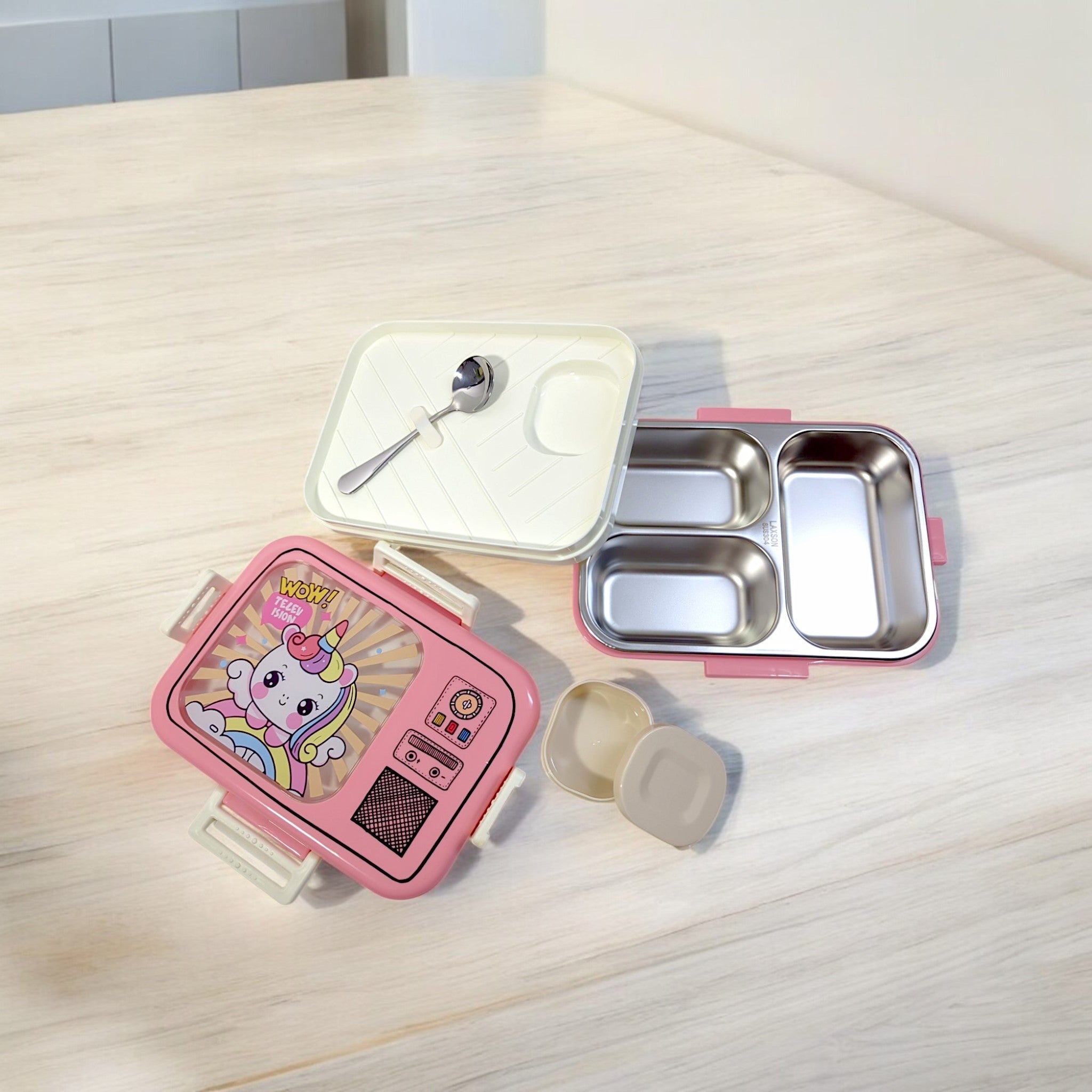 HOMIQUE Cartoon TV Style Lunch Box – Cute & Leakproof Bento Box