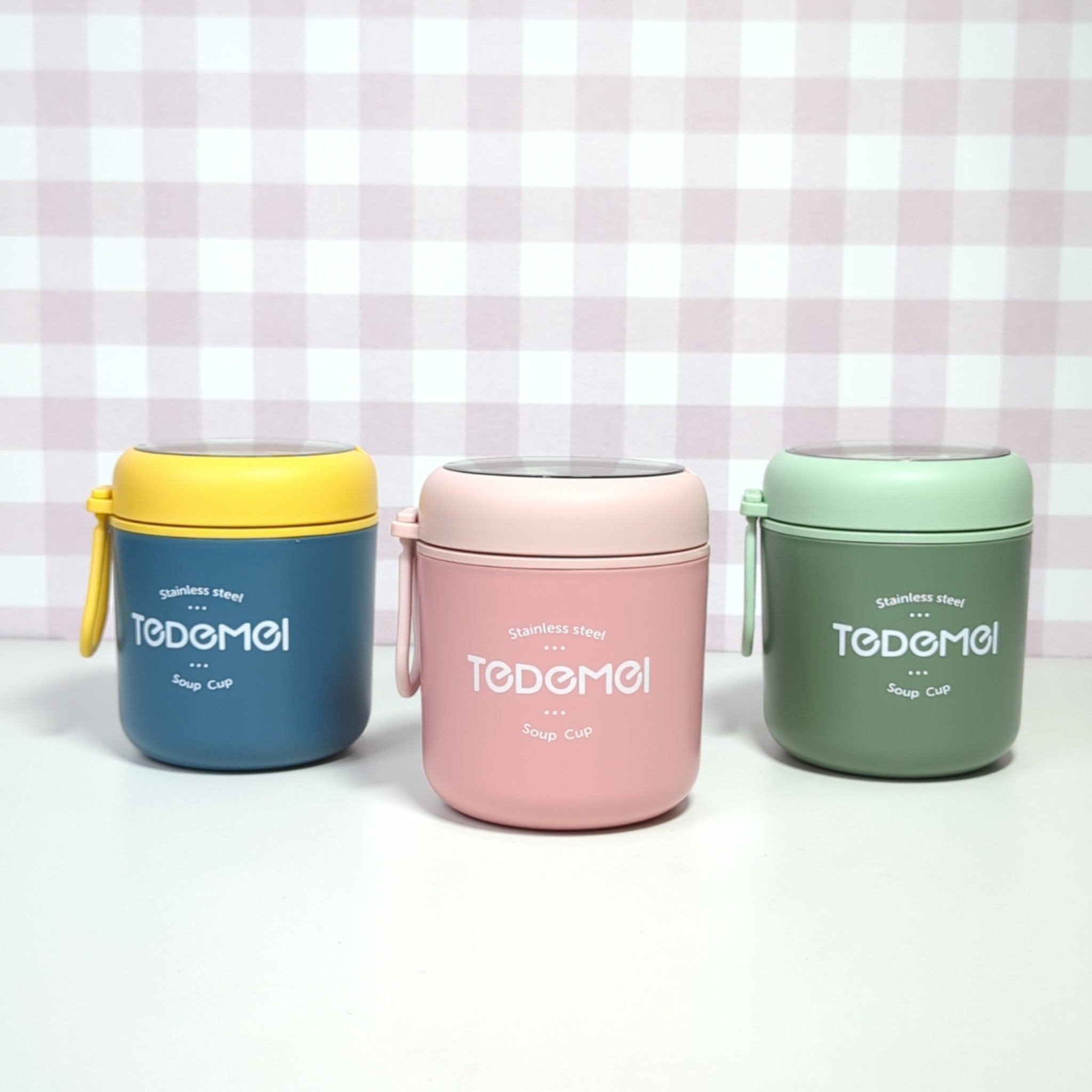 Tedemei Stainless Steel Thermal Soup Cup – 500ml Insulated Food Jar with Spoon