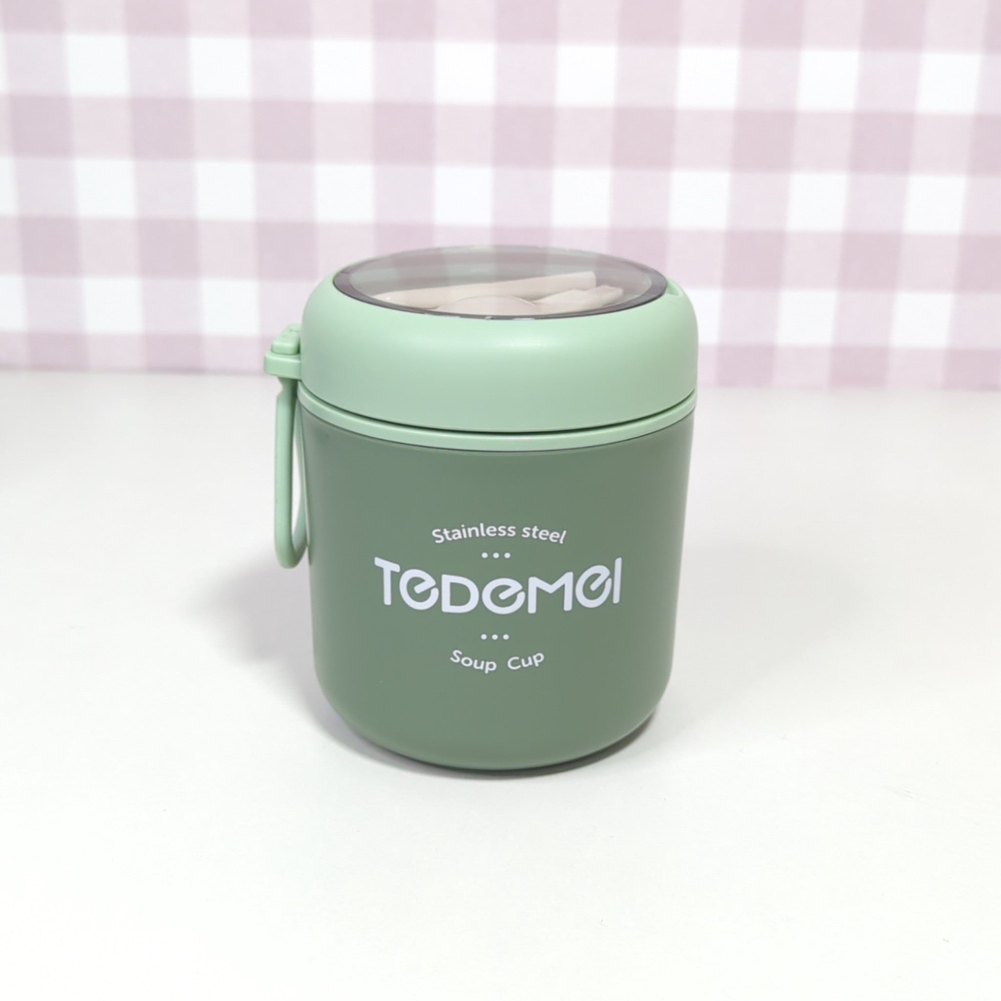 Tedemei Stainless Steel Thermal Soup Cup – 500ml Insulated Food Jar with Spoon