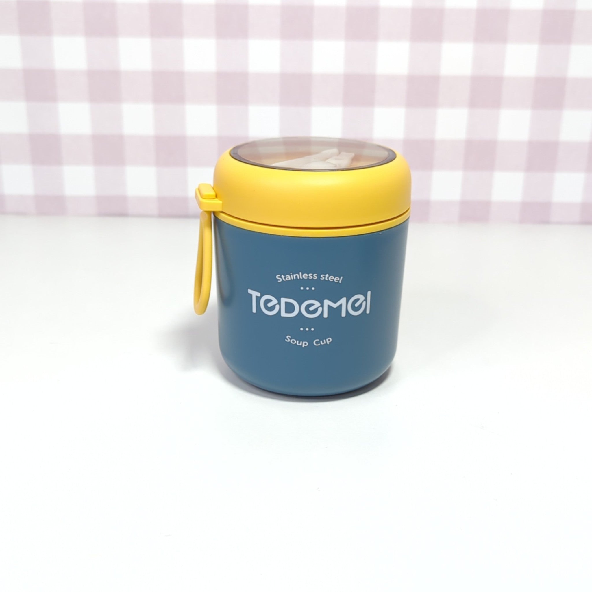 Tedemei Stainless Steel Thermal Soup Cup – 500ml Insulated Food Jar with Spoon