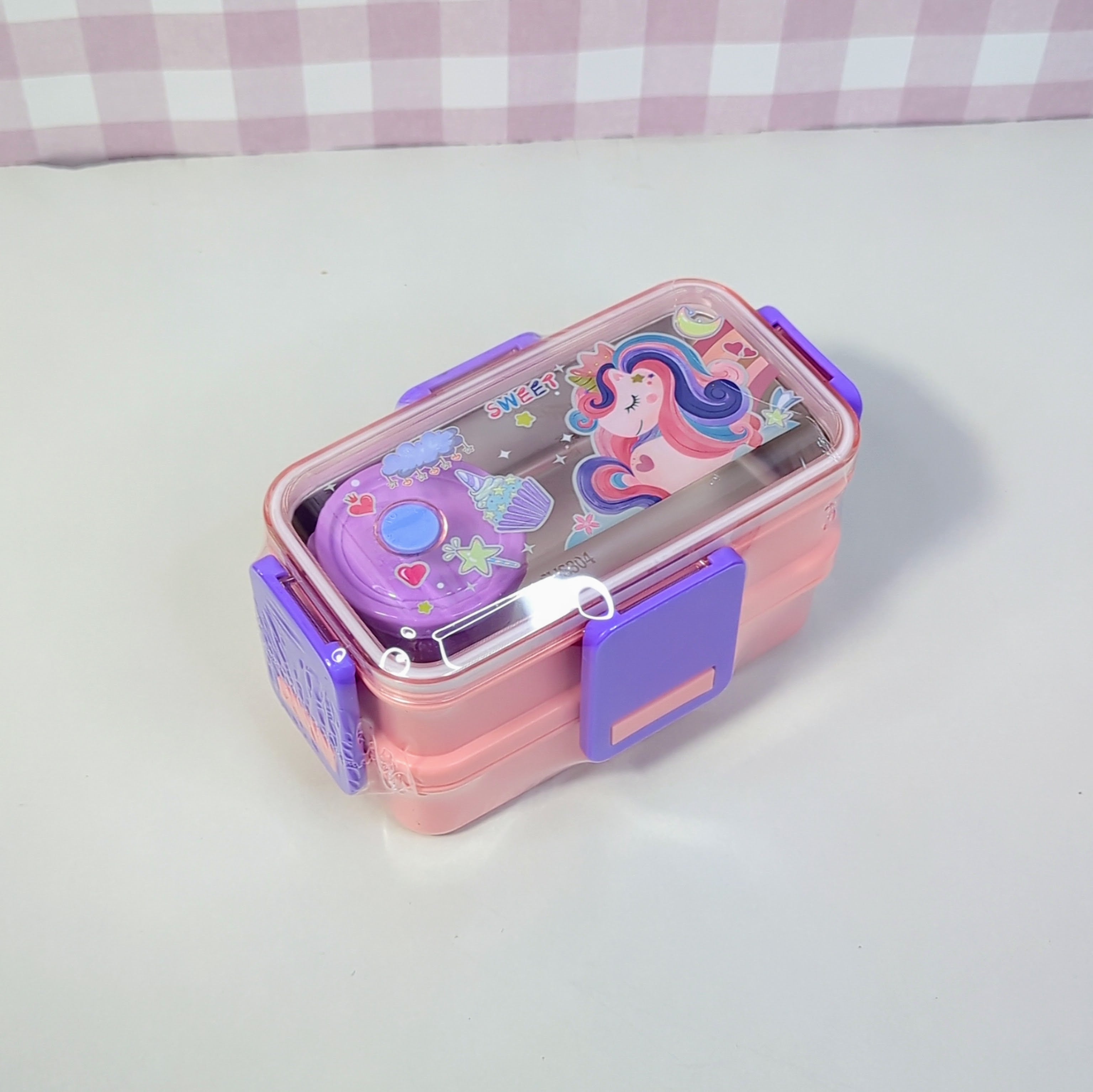 HOMIQUE Kids Double Decker Bento Lunch Box β 100% Leakproof Stainless Steel