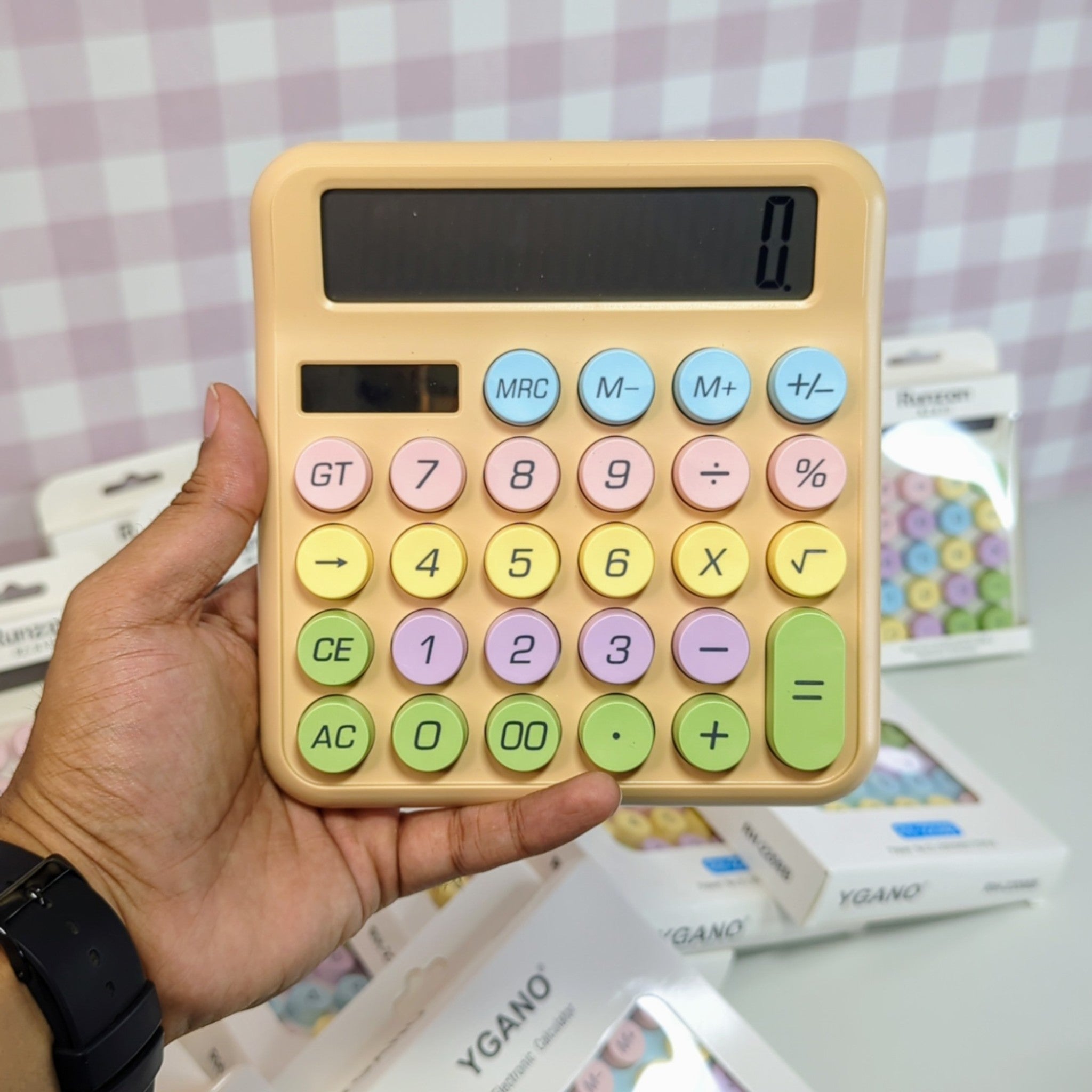 HOMIQUE Pastel calculator Solar/Battery operated