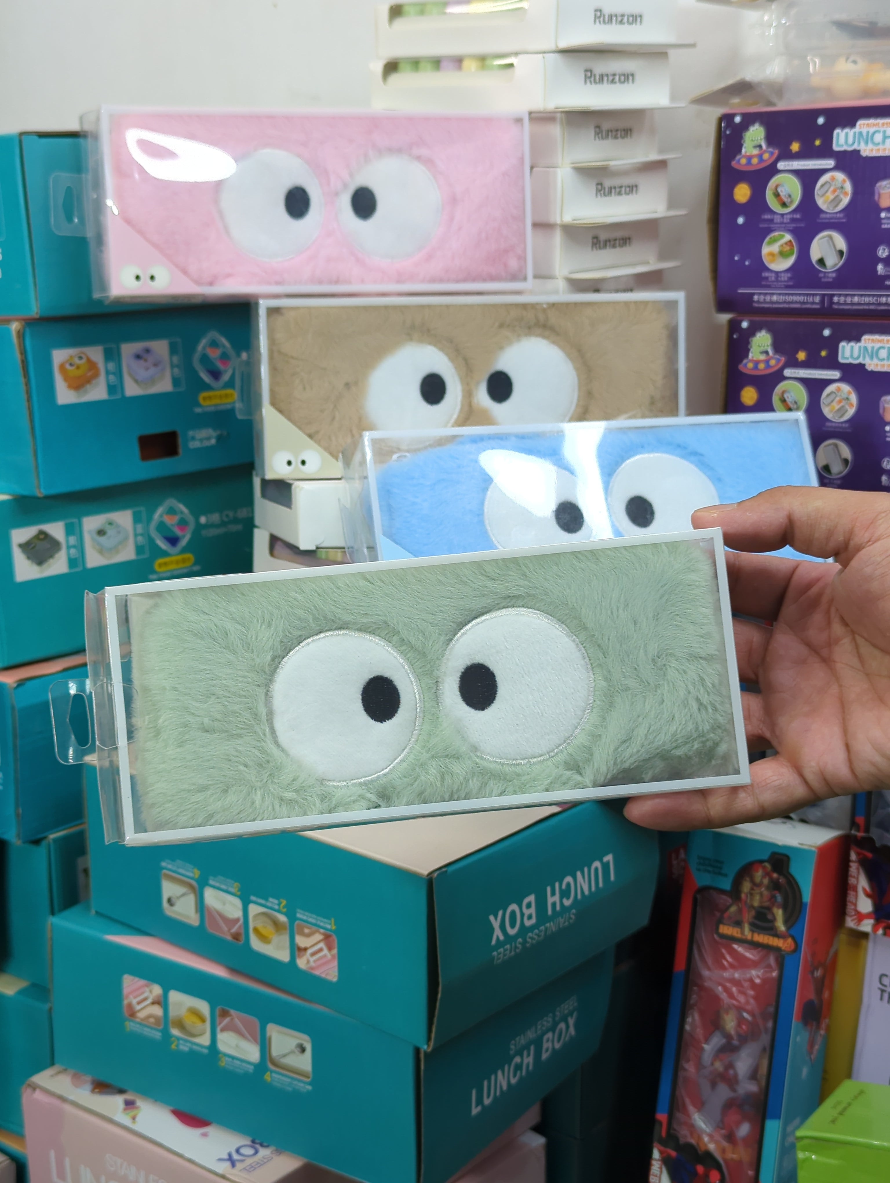 HOMIQUE Plush Monster Pencil Case with Big Eyes – Cute & Soft Stationery Pouch