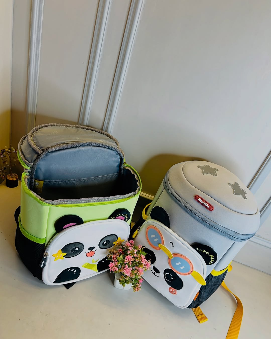 Cute Panda Face Kids Backpack β Lightweight & Water-Resistant Preschool Bag