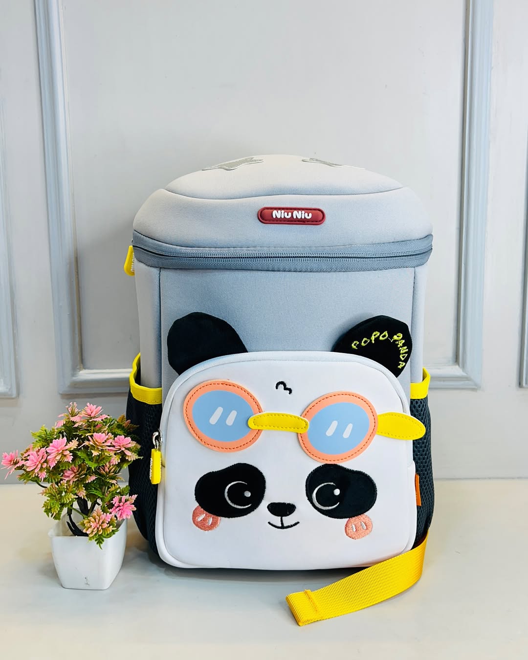 Cute Panda Face Kids Backpack β Lightweight & Water-Resistant Preschool Bag