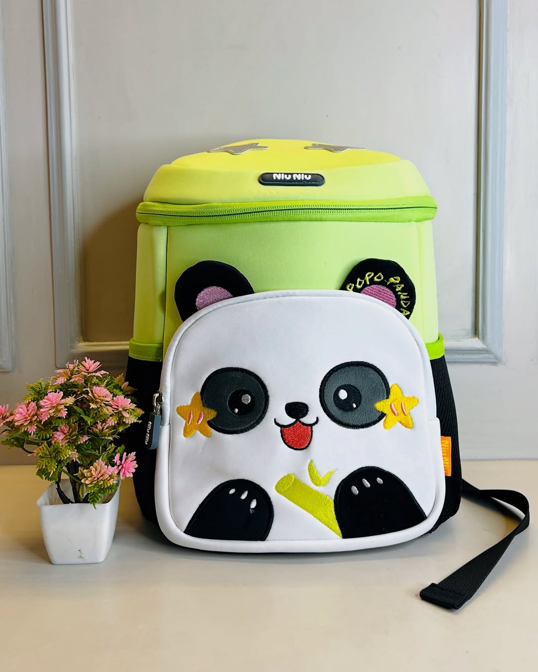 Cute Panda Face Kids Backpack β Lightweight & Water-Resistant Preschool Bag