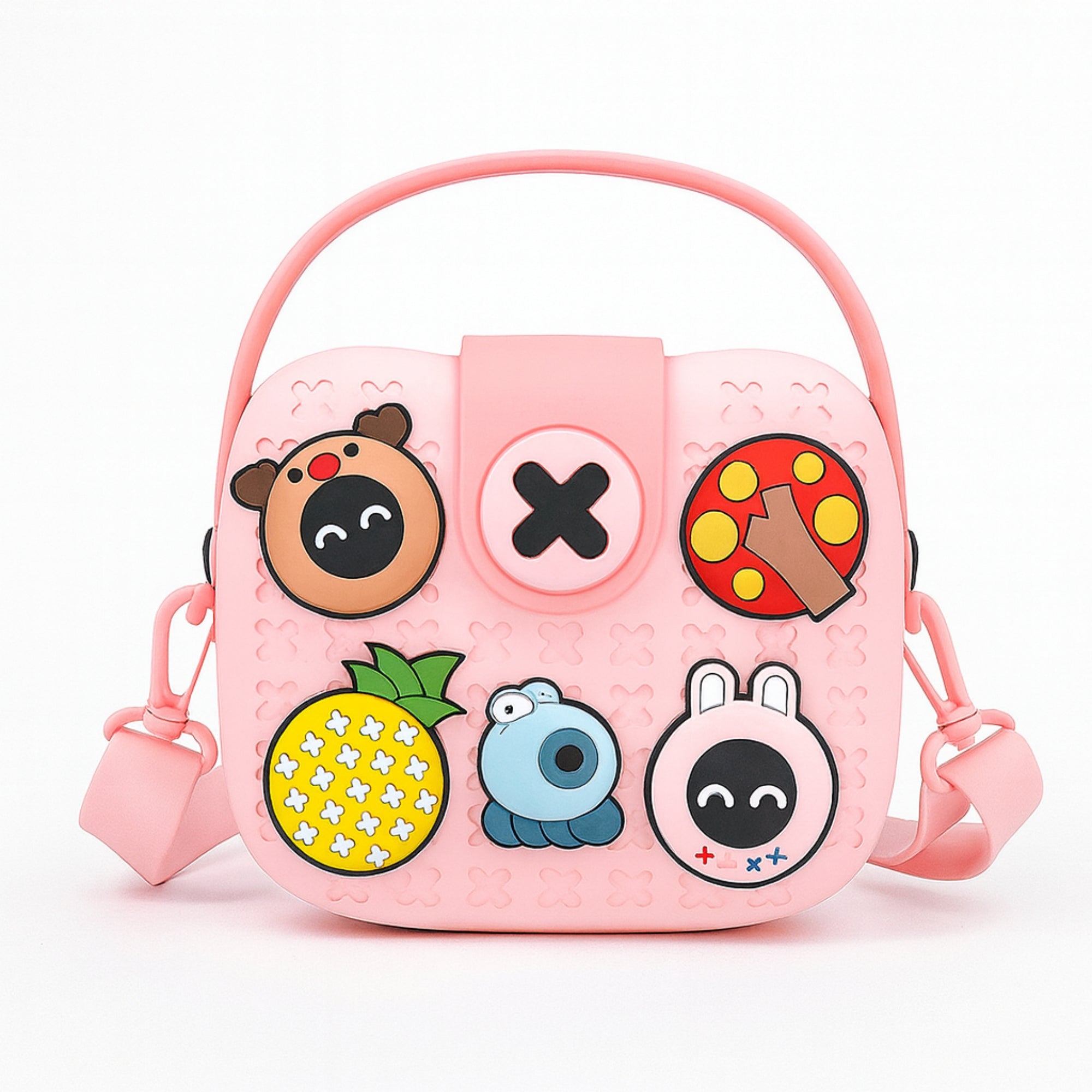 Tiko Tiko Kids Cartoon EVA Crossbody Bag – Fun 3D Badge Sling Bag | Lightweight & Waterproof for Toddlers