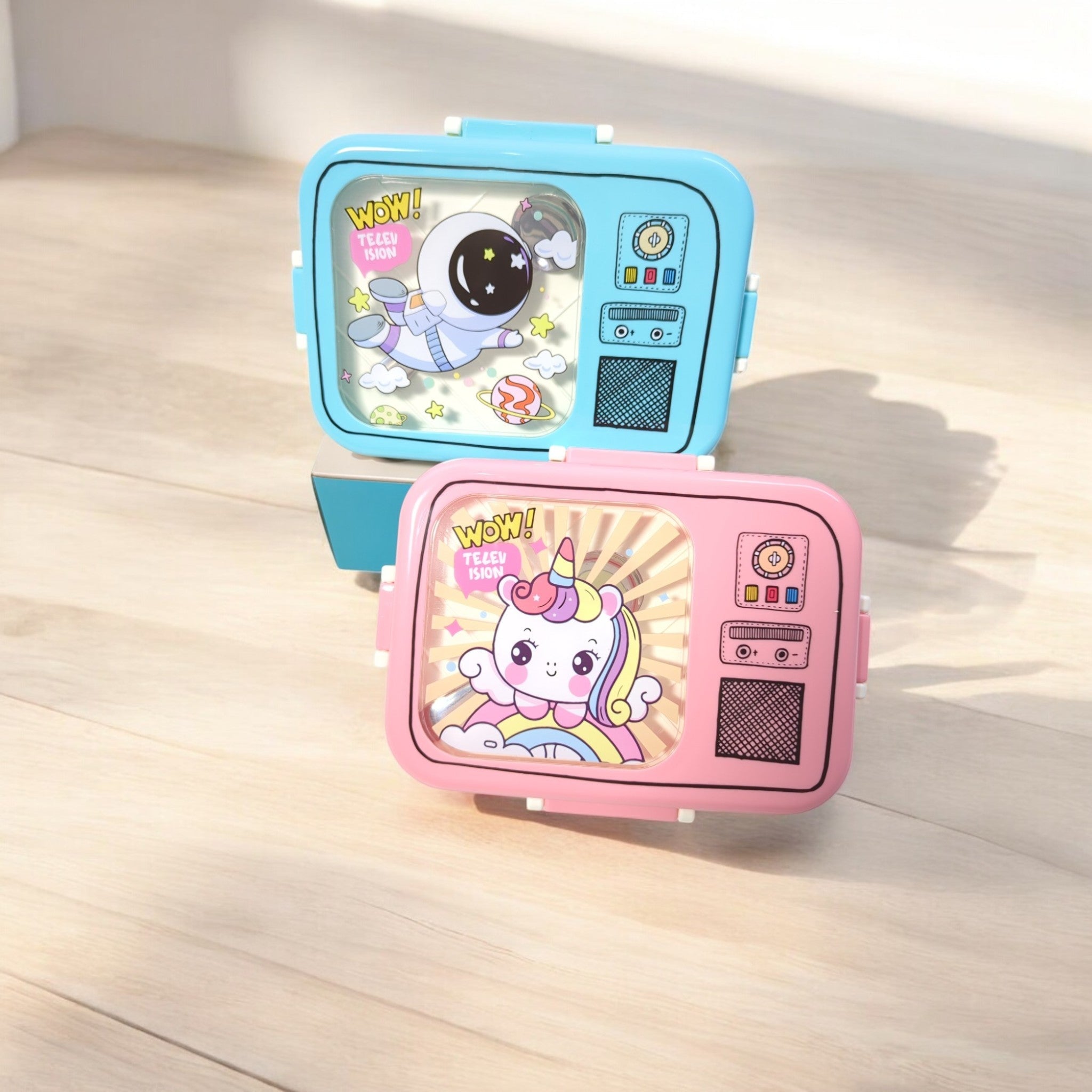 HOMIQUE Cartoon TV Style Lunch Box – Cute & Leakproof Bento Box