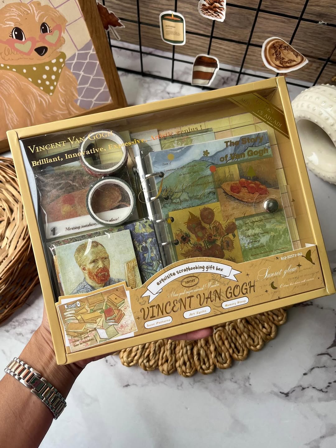 Vincent Van Gogh Scrapbooking & Journaling Gift Box – Art Inspired Stationery Set