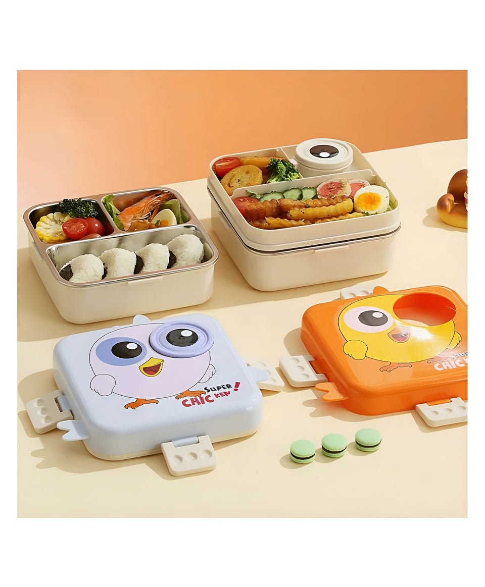 HOMIQUE Super Chick Kids Lunchbox – Cute & Leakproof Bento Box
