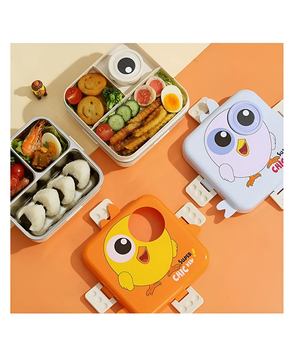 HOMIQUE Super Chick Kids Lunchbox – Cute & Leakproof Bento Box