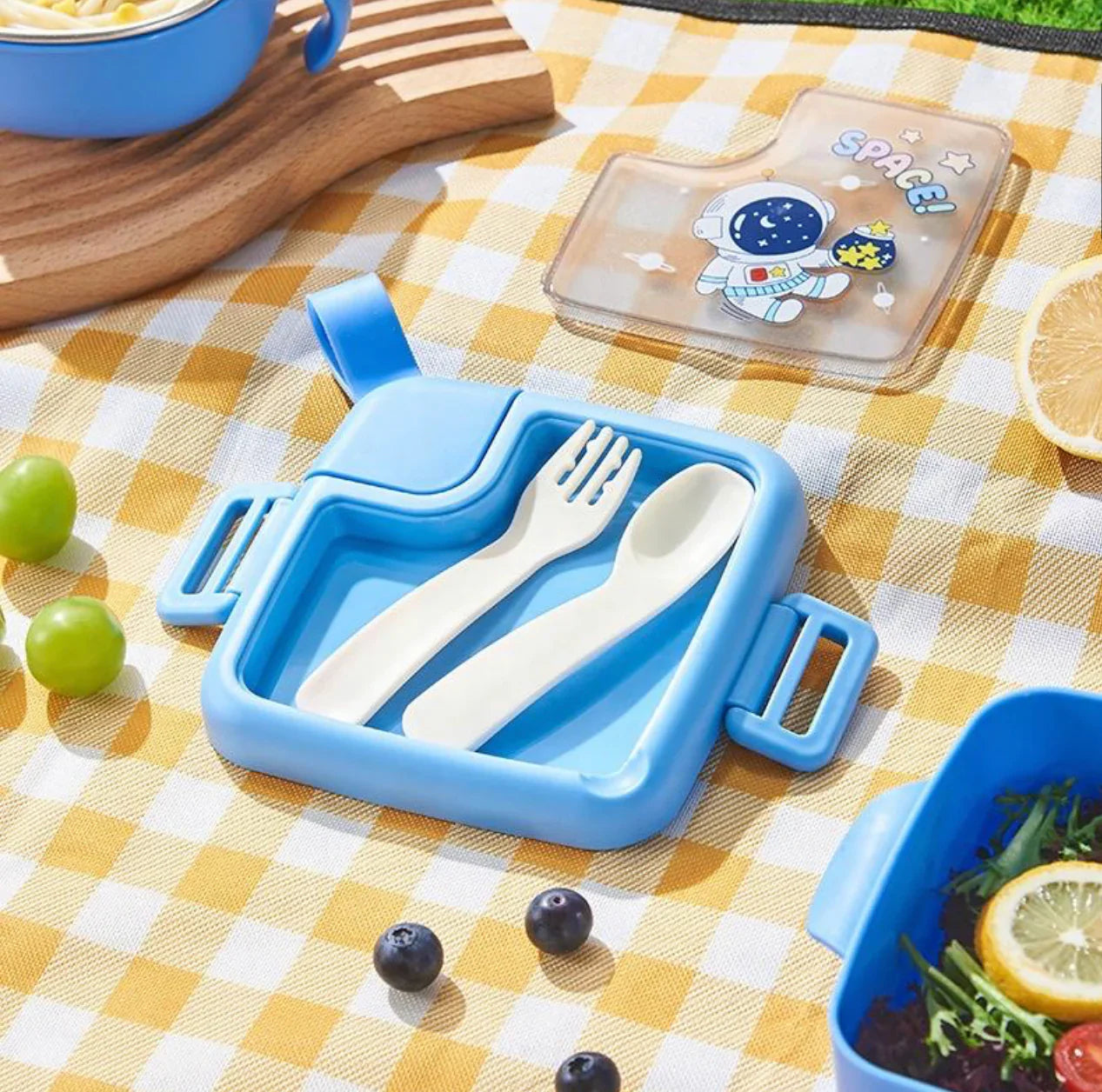 HOMIQUE Cute Bowl Set with Lid – Leakproof & BPA-Free