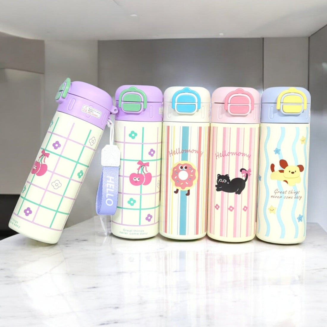 HOMIQUE Dual Opening Sipper Steel Doubled Walled Insulated Bottle | 520ml Capacity