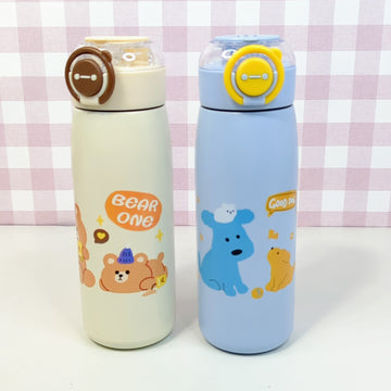 HOMIQUE Cute Animal Sipper Steel Doubled Walled Insulated Bottle