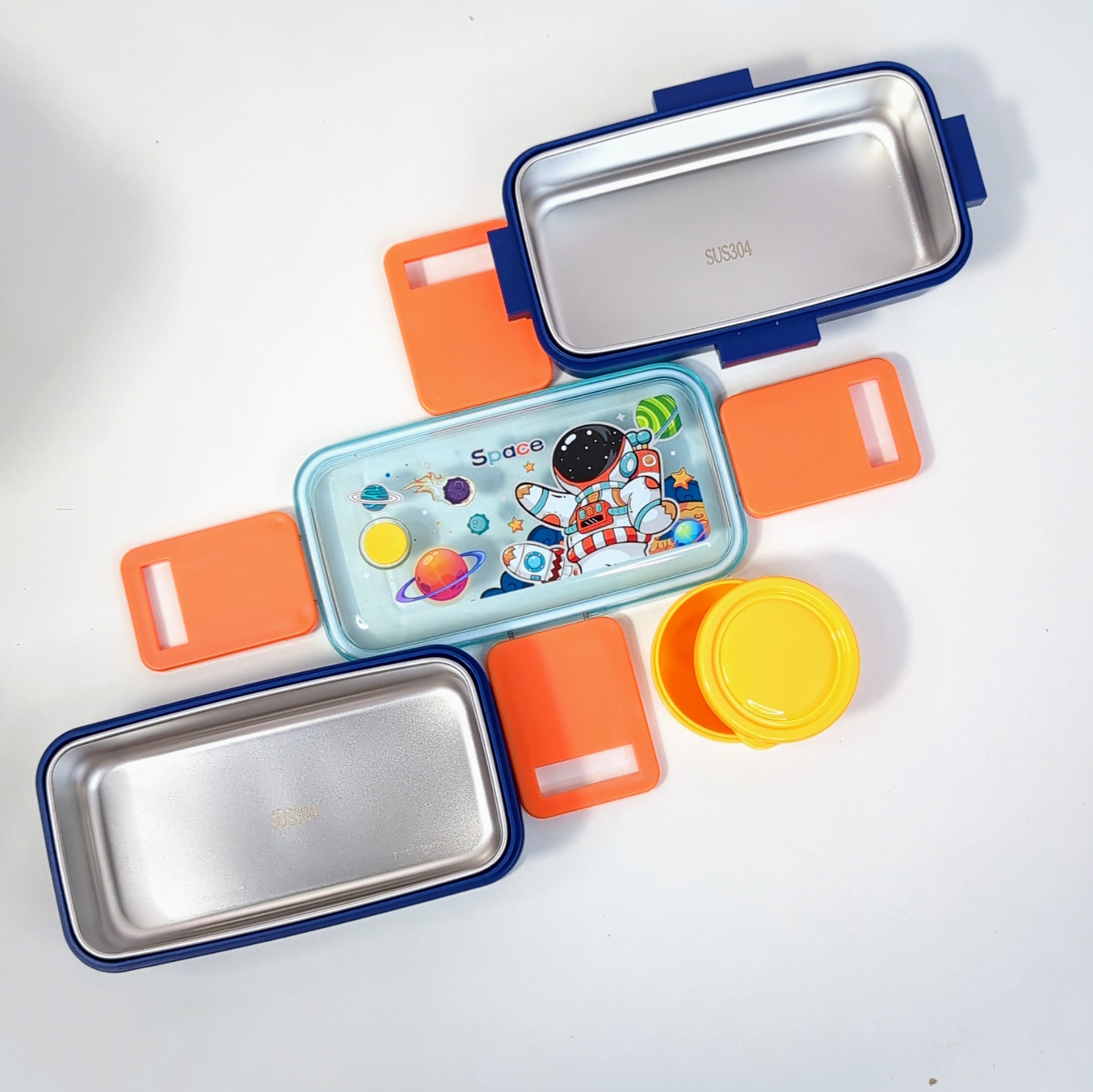 HOMIQUE Kids Double Decker Bento Lunch Box – 100% Leakproof Stainless Steel