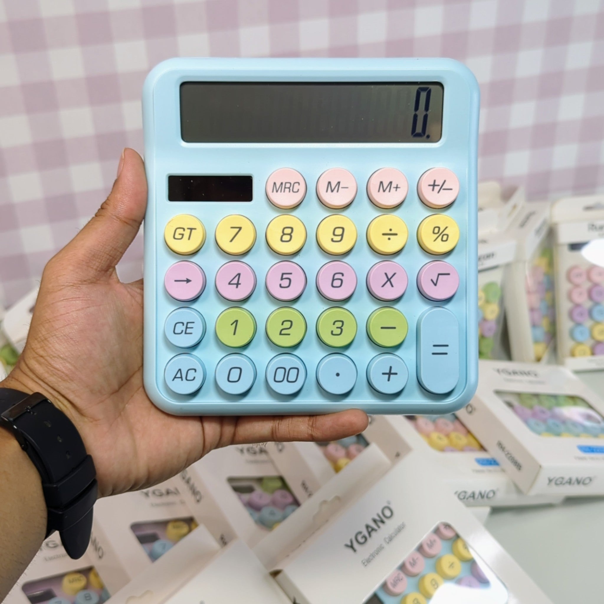 HOMIQUE Pastel calculator Solar/Battery operated