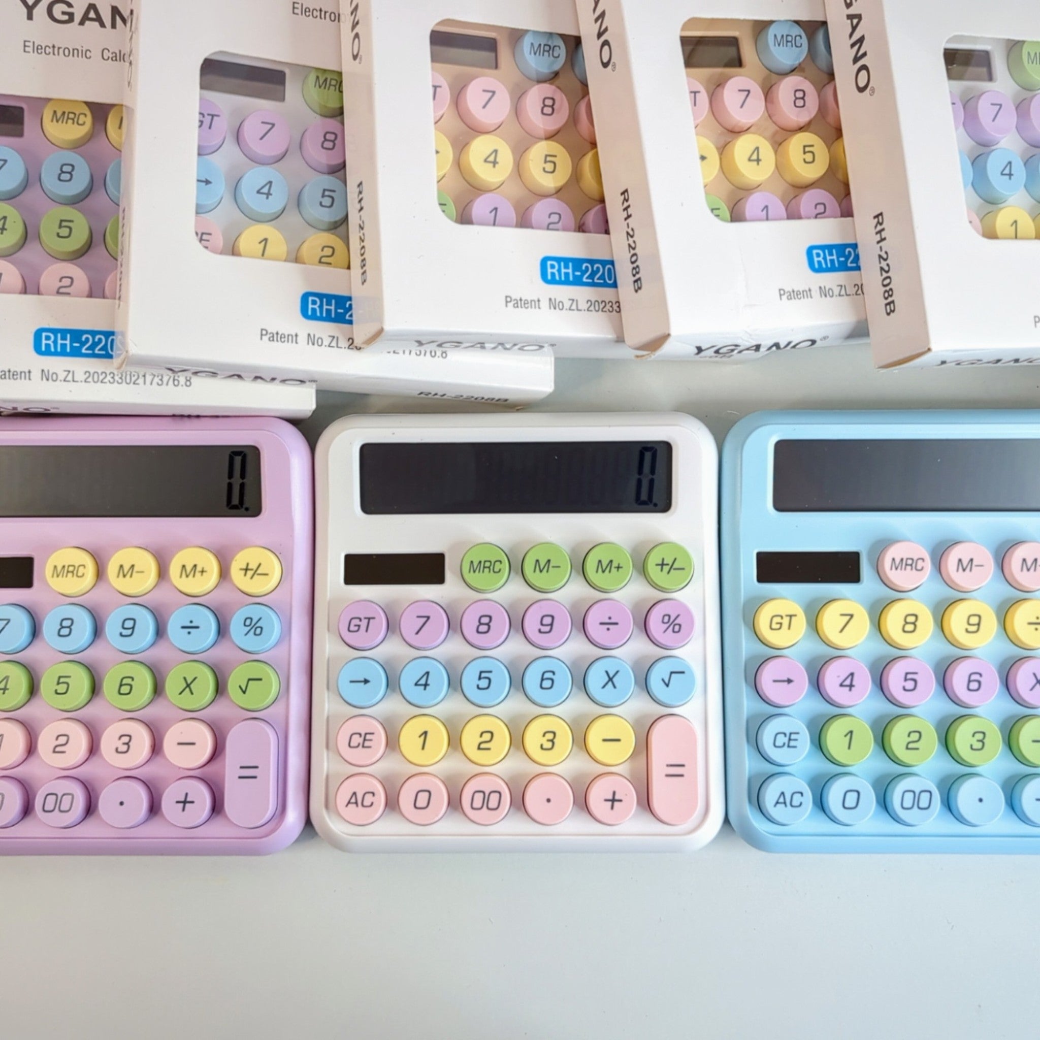 HOMIQUE Pastel calculator Solar/Battery operated