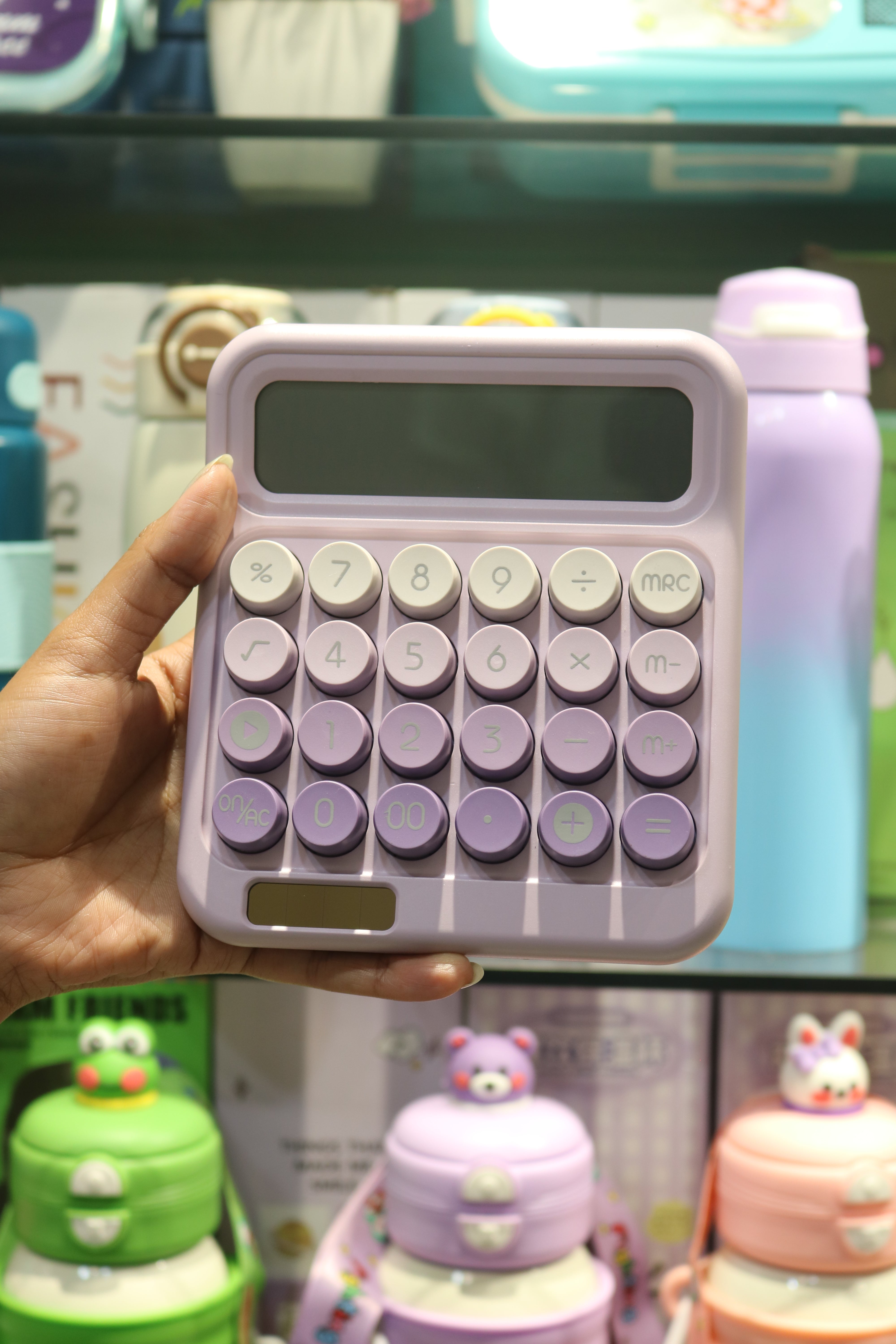 HOMIQUE Cute Retro-Style Calculator – Large Buttons & Solar Powered