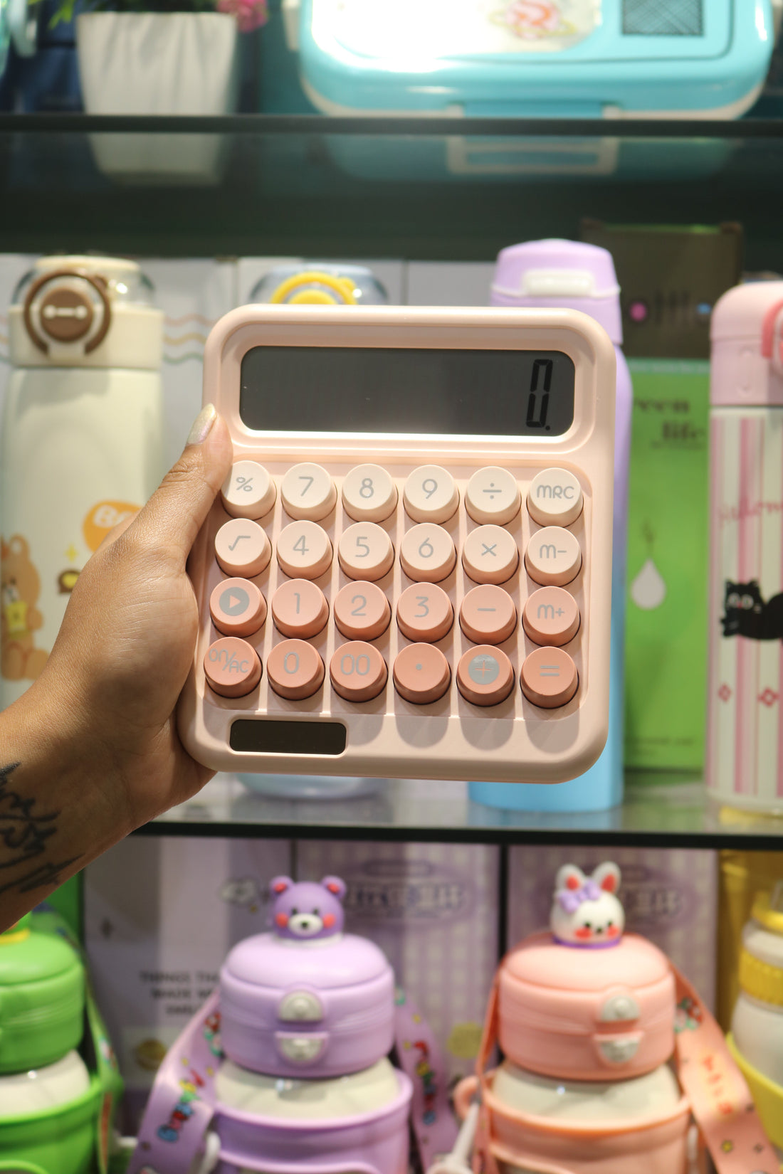 HOMIQUE Cute Retro-Style Calculator – Large Buttons & Solar Powered