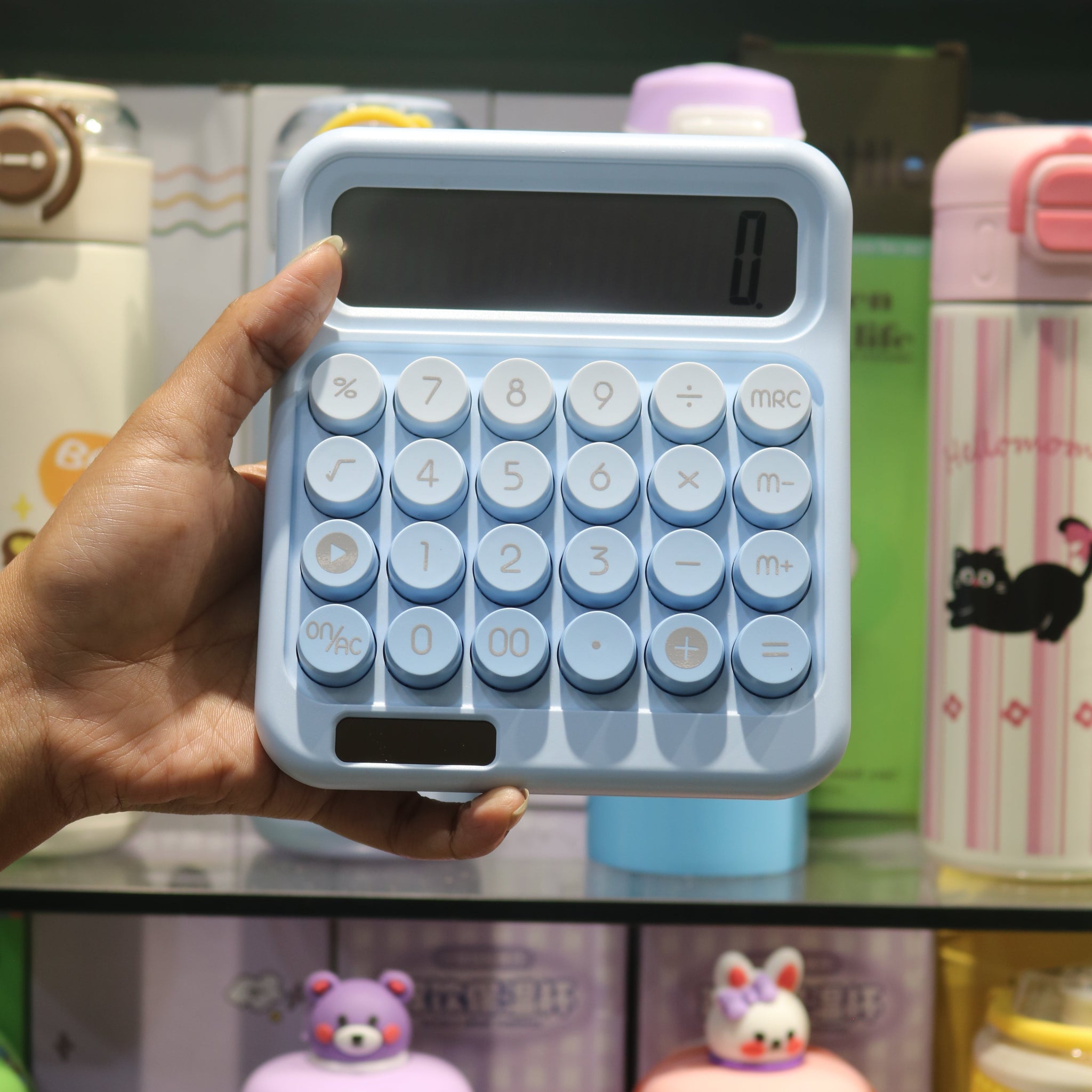 HOMIQUE Cute Retro-Style Calculator – Large Buttons & Solar Powered