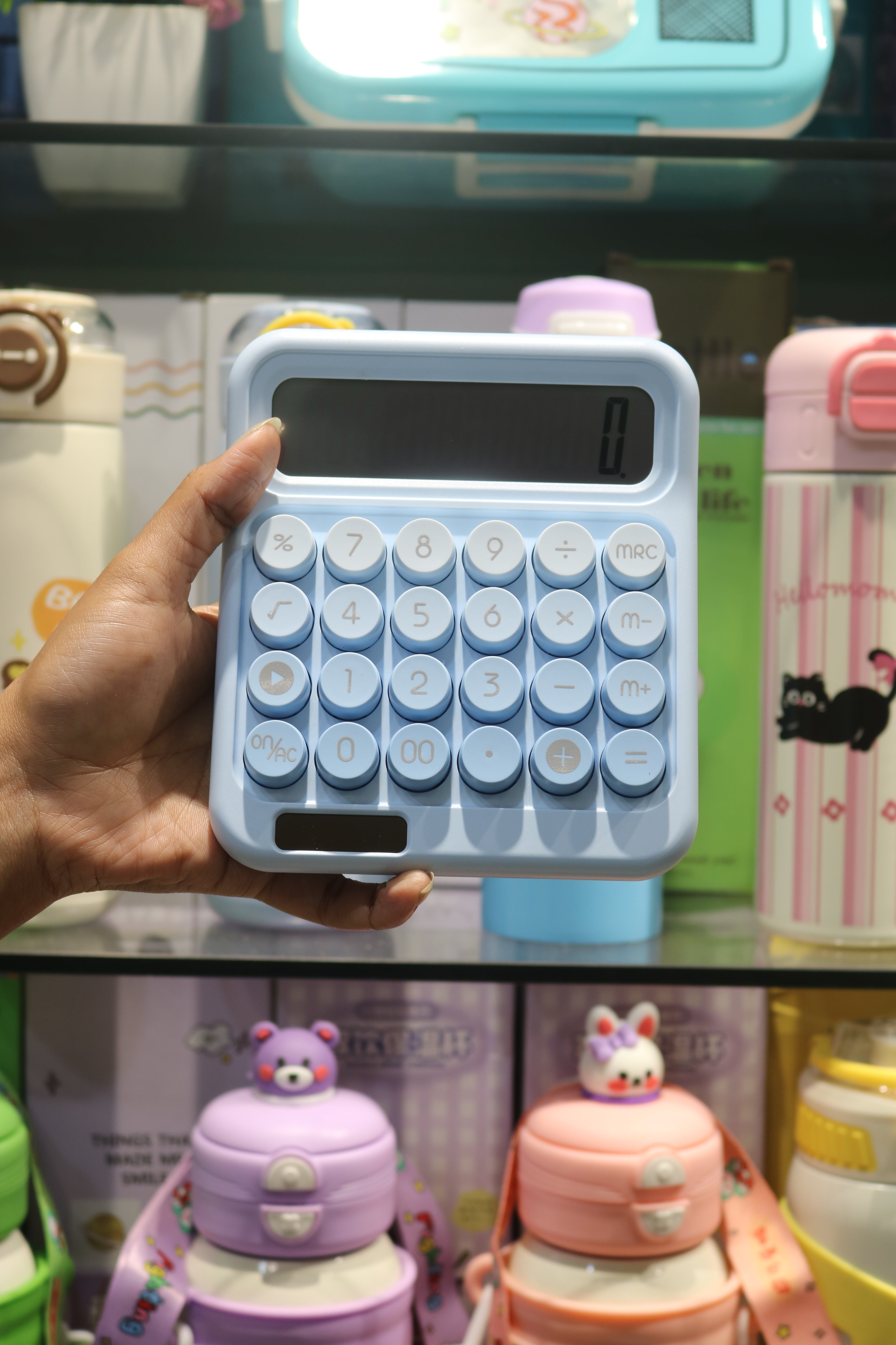 HOMIQUE Cute Retro-Style Calculator – Large Buttons & Solar Powered