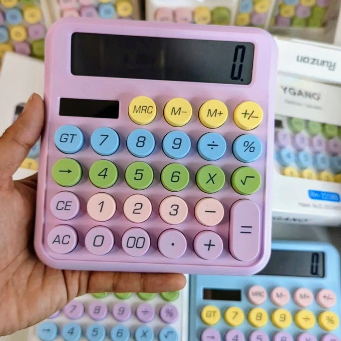 HOMIQUE Pastel calculator Solar/Battery operated