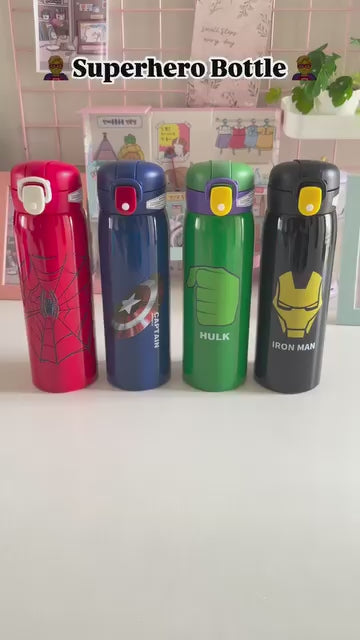 Marvel Superhero Stainless Steel Water Bottles – 500ml | Leakproof & Insulated (Pack of 1)