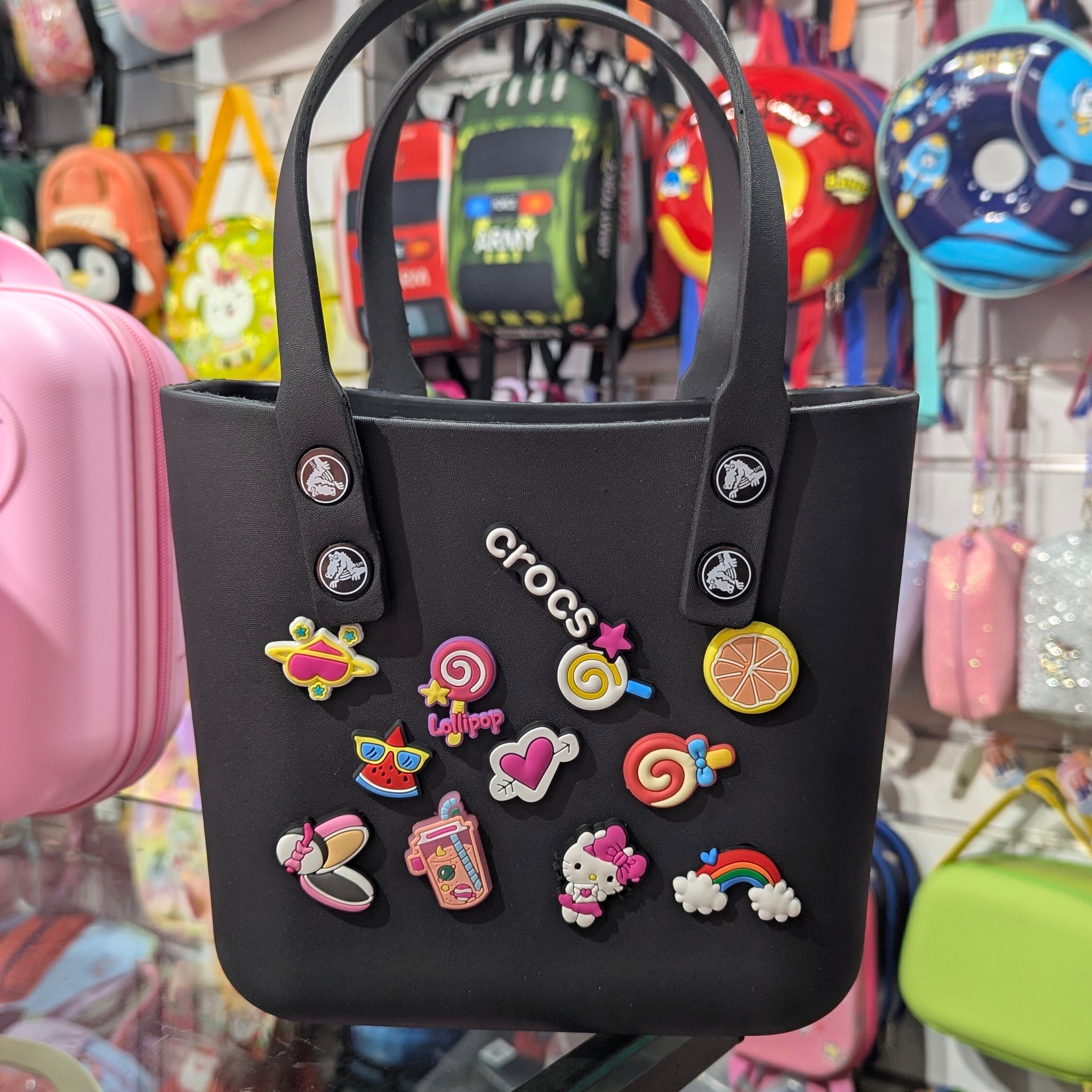 Crocs Style Kids Charm Handbag - Lightweight, Waterproof & Adorable Design