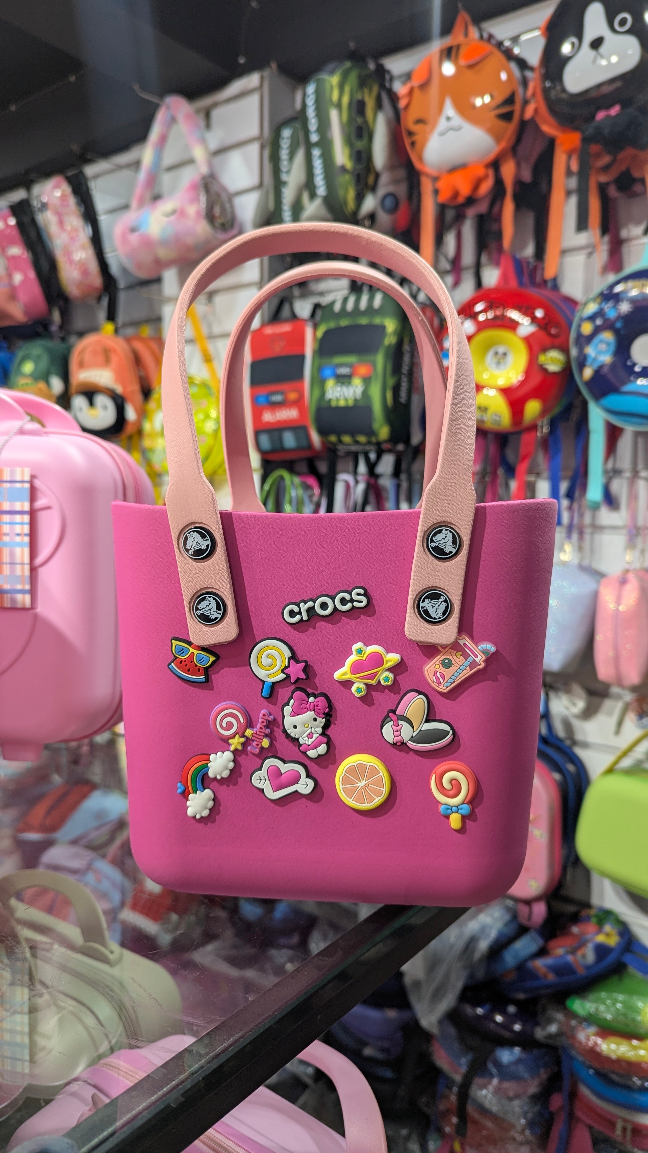 Crocs Style Kids Charm Handbag - Lightweight, Waterproof & Adorable Design