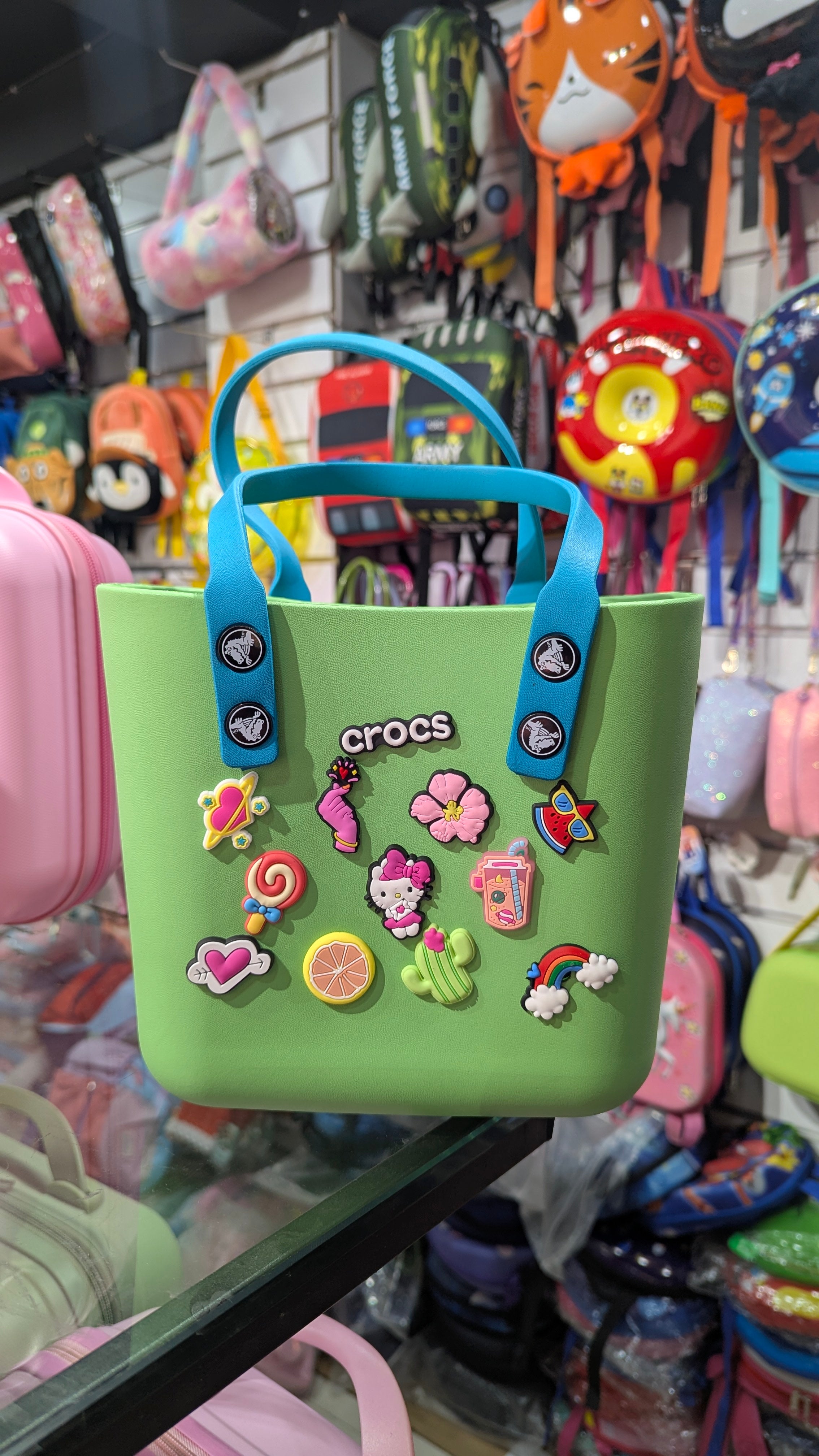 Crocs Style Kids Charm Handbag - Lightweight, Waterproof & Adorable Design