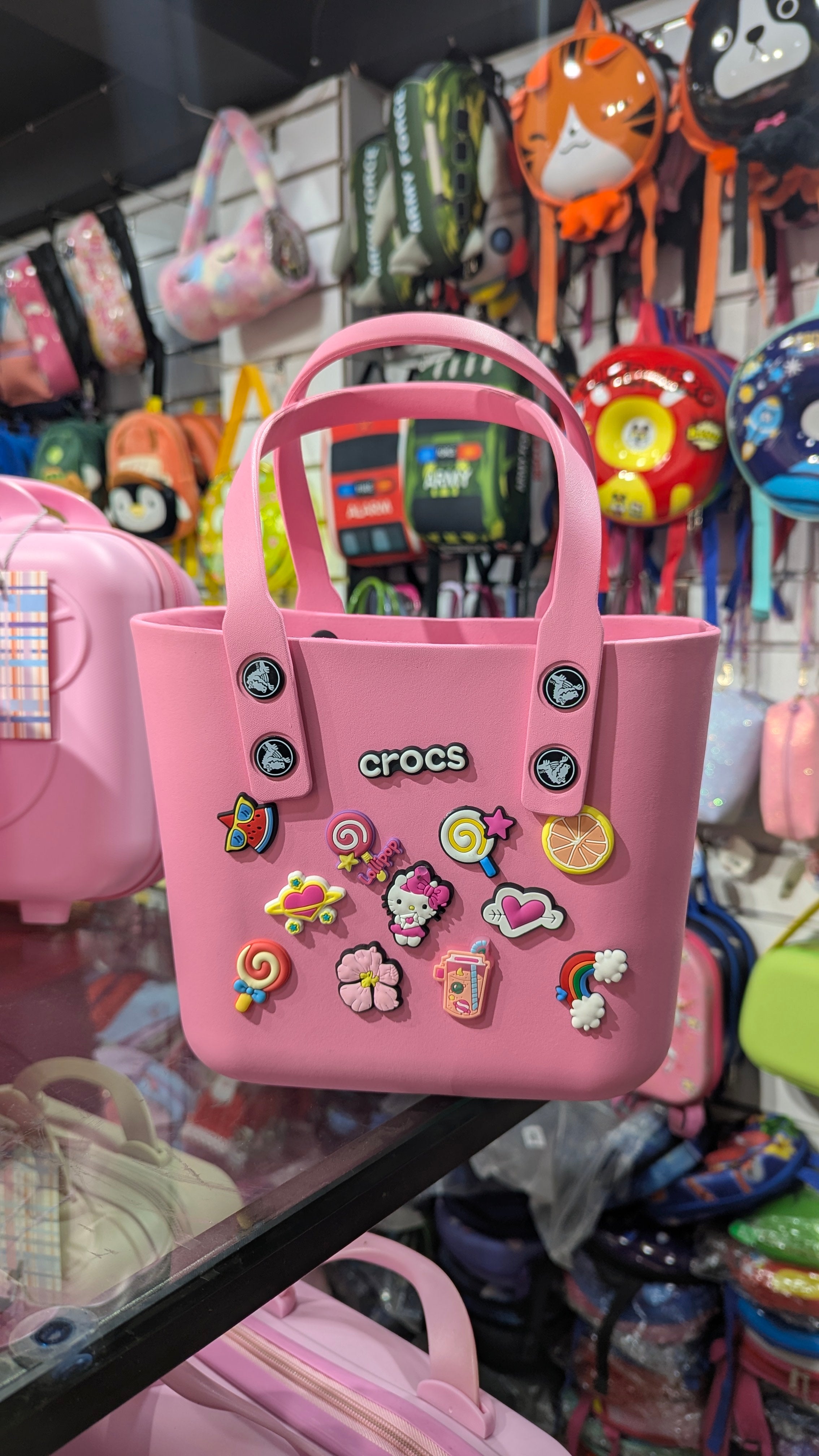 Crocs Style Kids Charm Handbag - Lightweight, Waterproof & Adorable Design