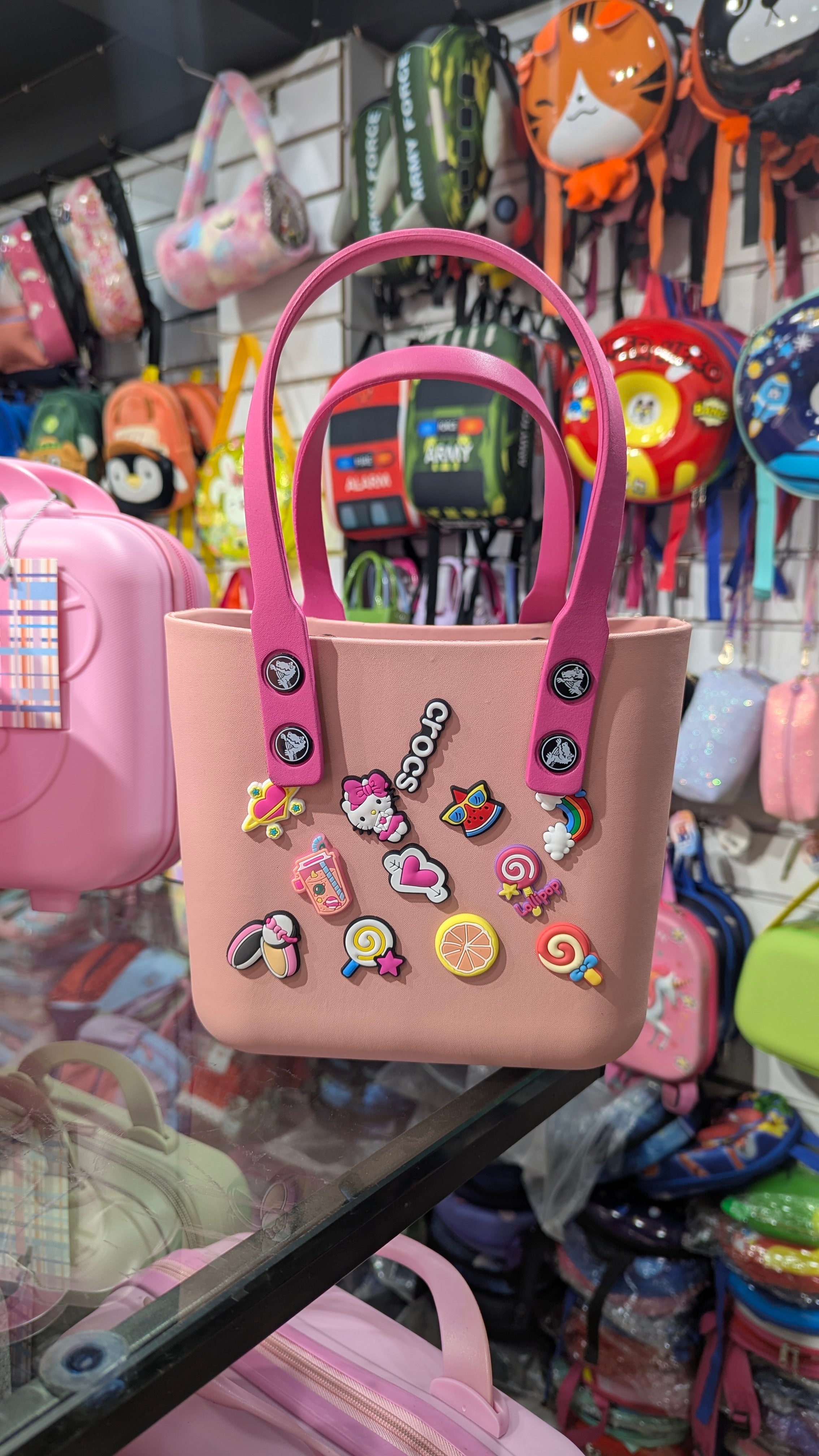 Crocs Style Kids Charm Handbag - Lightweight, Waterproof & Adorable Design