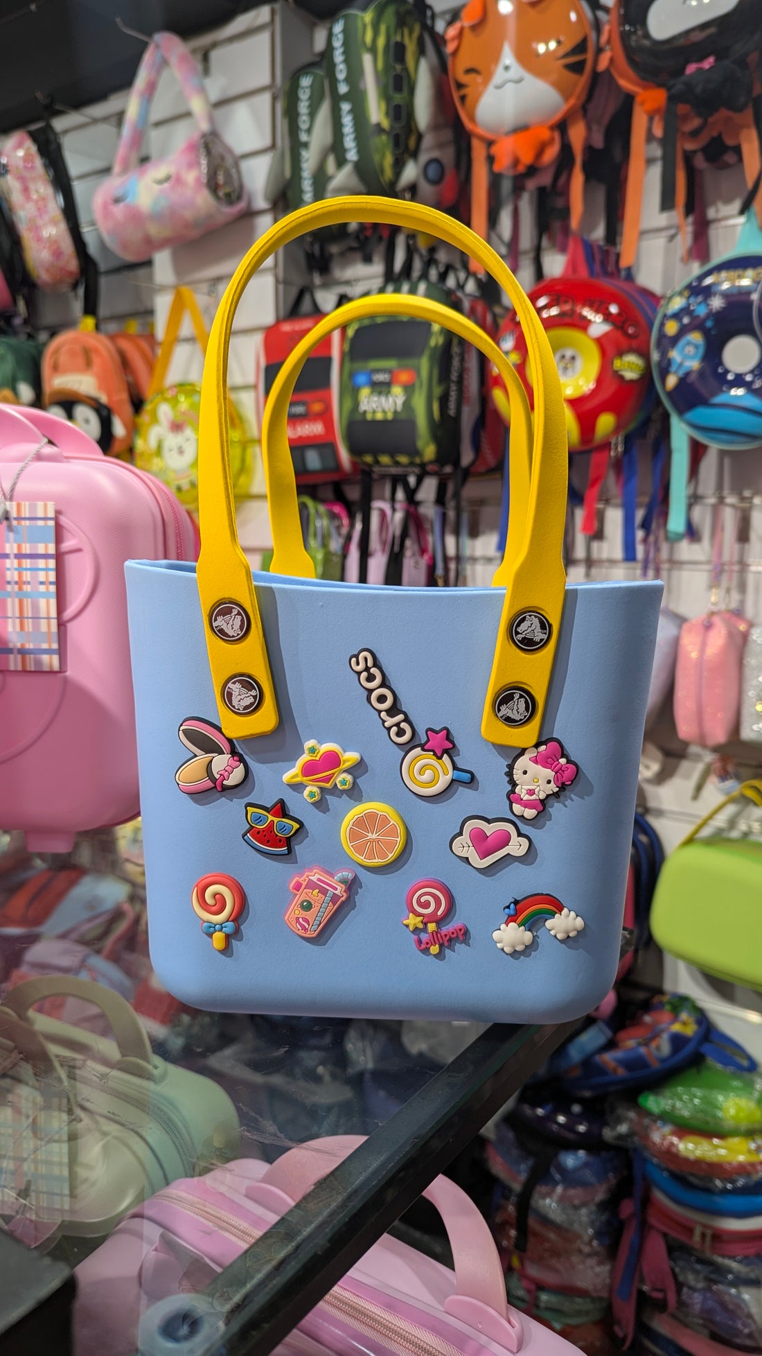 Crocs Style Kids Charm Handbag - Lightweight, Waterproof & Adorable Design